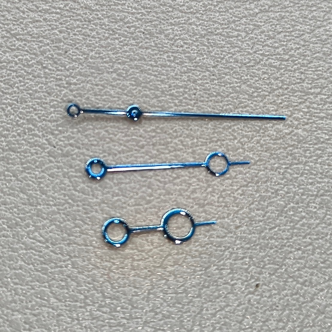 2 Sets No Lume Modified 12.5mm Blue Circle Hollow Watch Hands for NH35/36 NH38 NH72