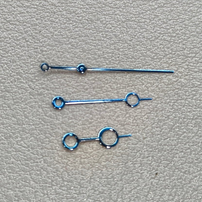 2 Sets No Lume Modified 12.5mm Blue Circle Hollow Watch Hands for NH35/36 NH38 NH72
