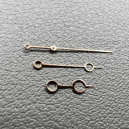 Set of rose gold hollow circle watch hands by Modified, compatible with NH35/36 NH38 NH72 movements.