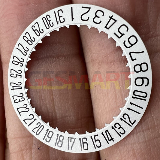 Original Japan Made Miyota 9015 Date Disk Wheel showing date at 6 o'clock position for watch repair.