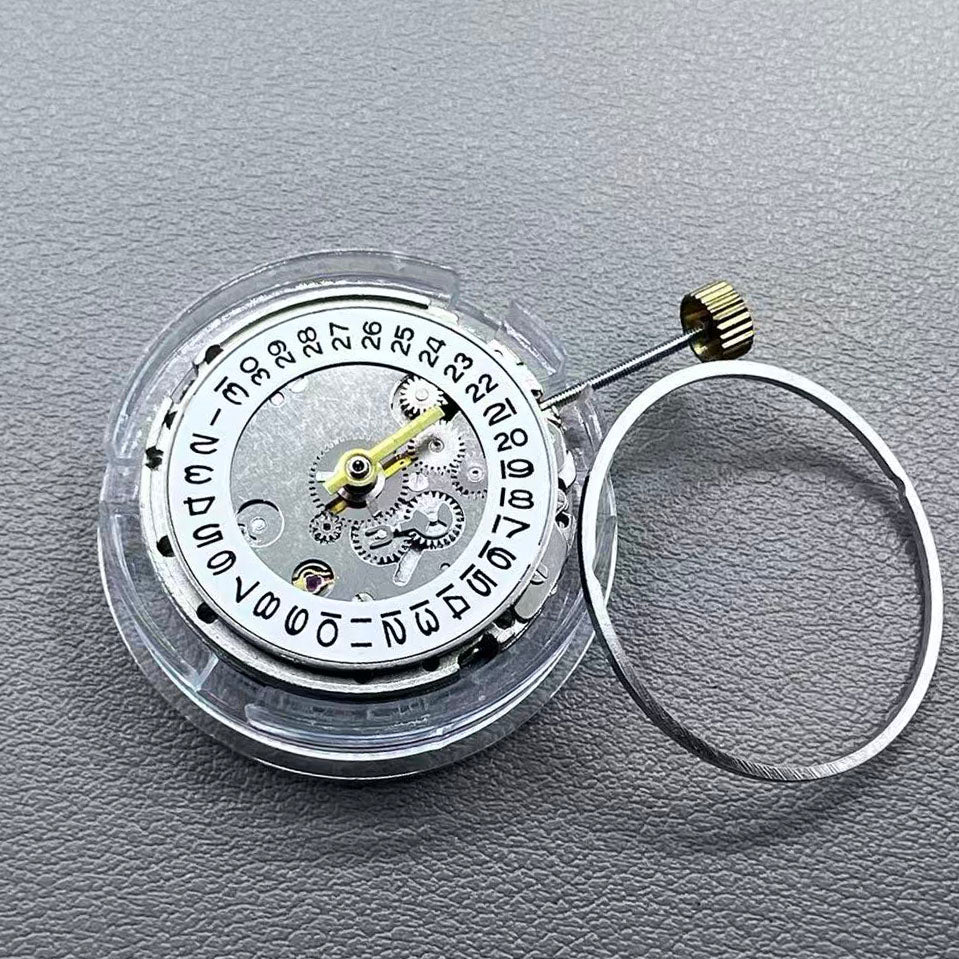 China Mingzhu 2813 automatic mechanical movement for GMT watch replacement, precise and durable parts.