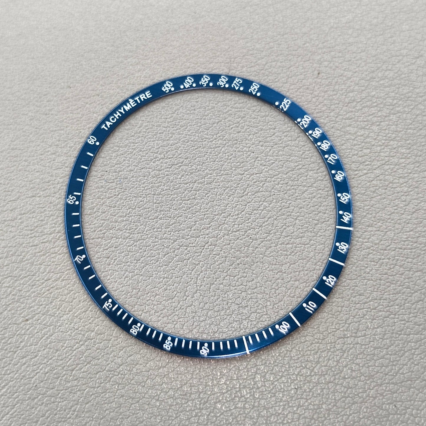 Aluminum Alloy White Font Blue Ring Watch Bezel for Omega Speedmaster