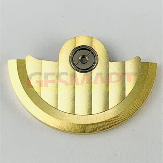 Golden Line Wave carved rotor oscillating weight, designed for Miyota NH35 NH36 watch movements.