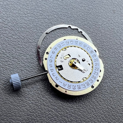 Swiss RONDA 785 Calendar Quartz Movement Golden Plated Date@3