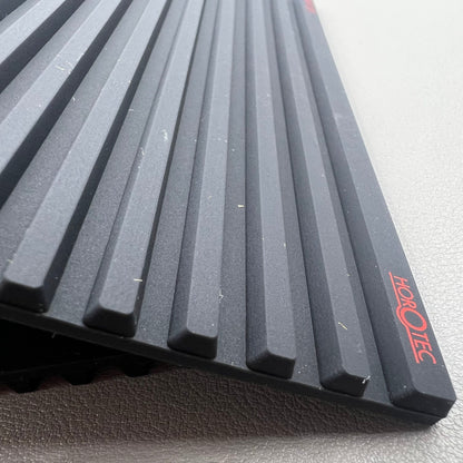 Swiss Horotec MSA24.223 black silicone anti-slip workbench mat with 32 compartments for watch accessories organization