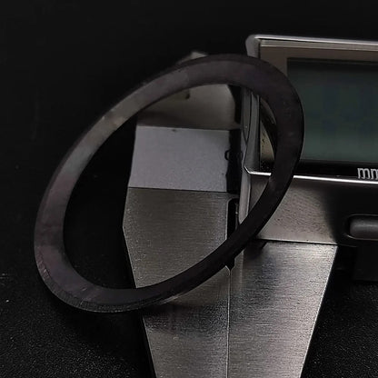 Sloping luminous ceramic bezel insert 39.3x31.7mm for watch accessories, durable replacement.