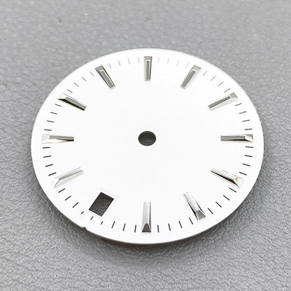 28.5mm White Watch Dial Stripes Sunburst Simple For NH35/36/4R/7S Movement