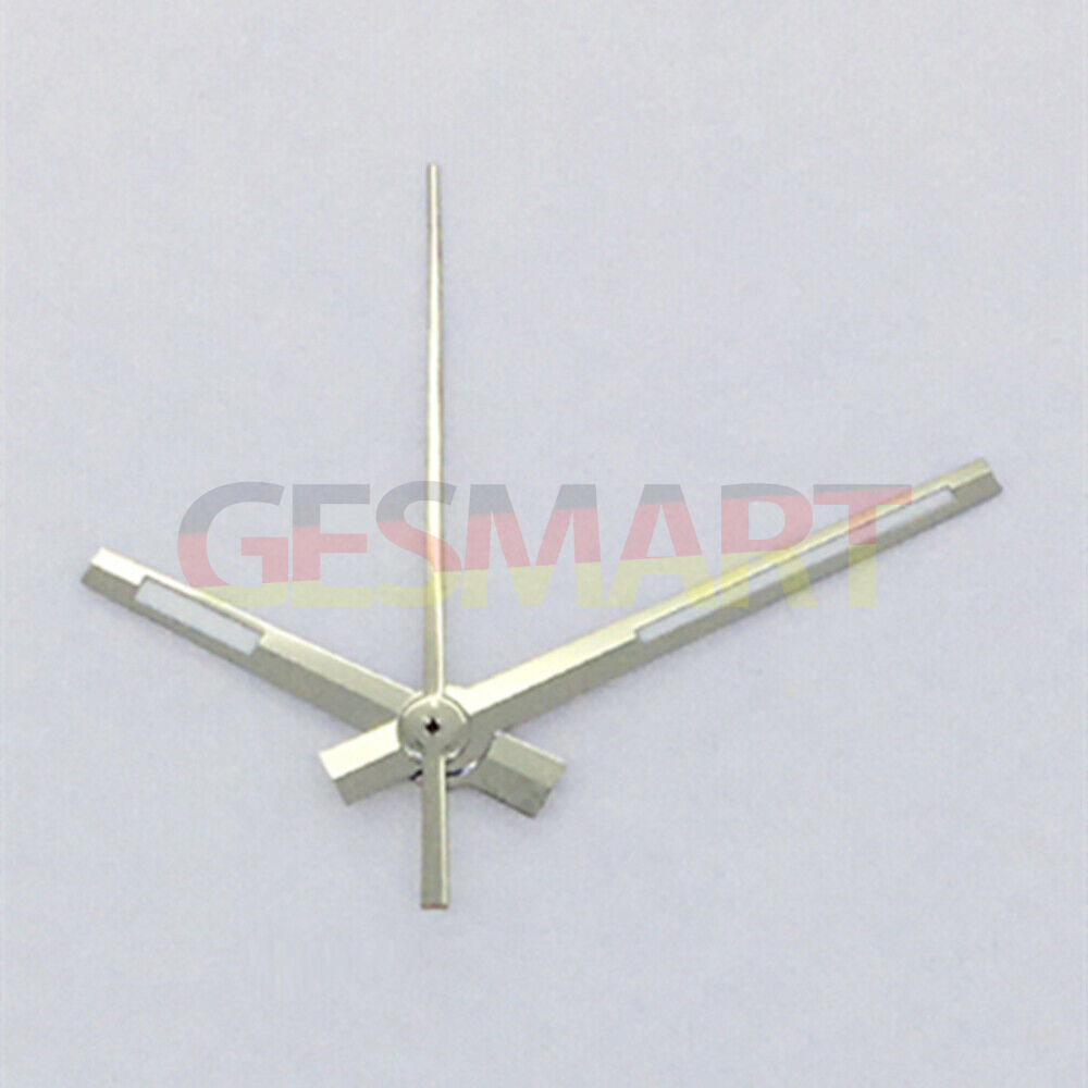 Aiguilles de seconde lumineuses vertes argentées pour montres Asian 8215/2813/8205