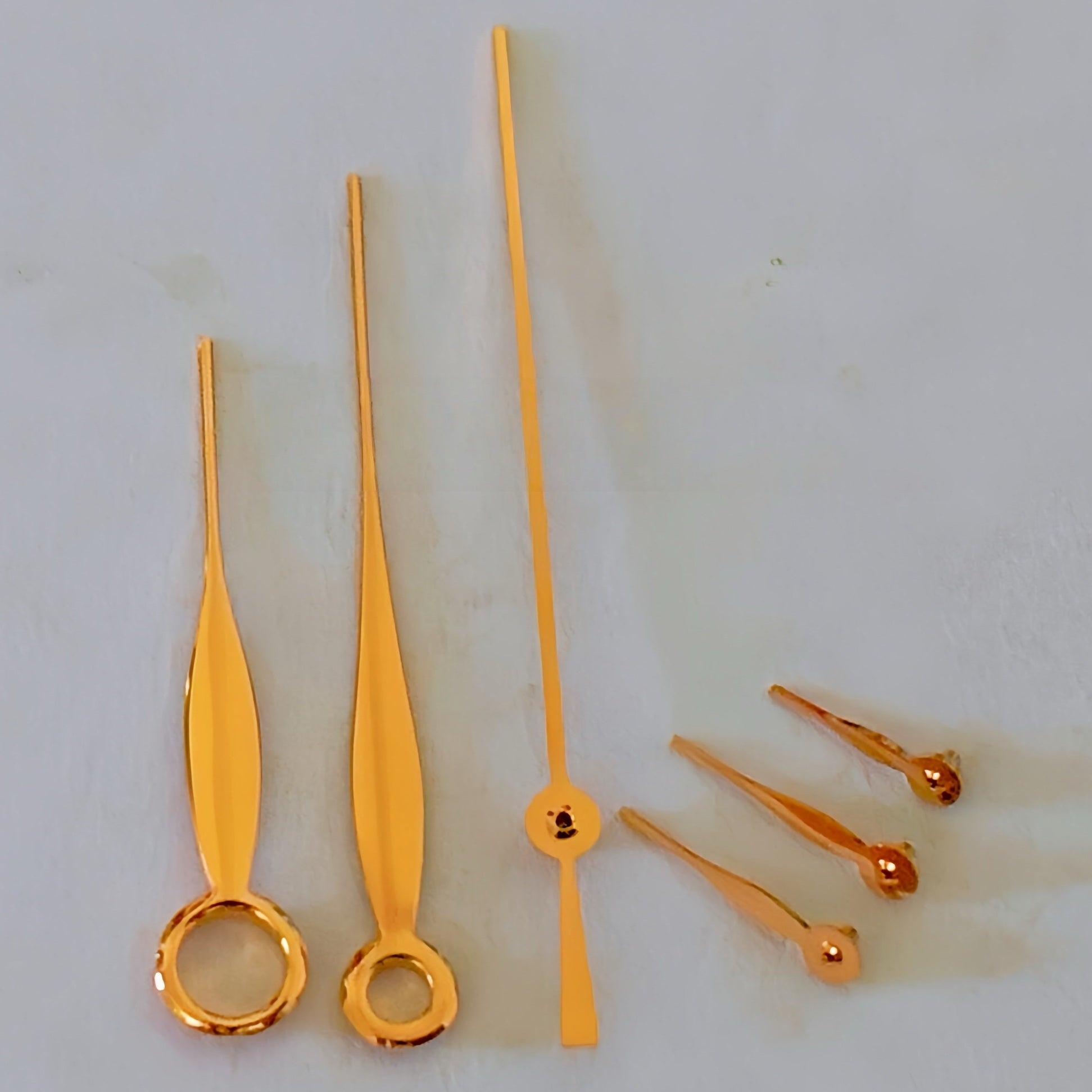 Rose gold leaf-shaped watch hands for ETA/Dandong 7750 movement, precision repair parts.