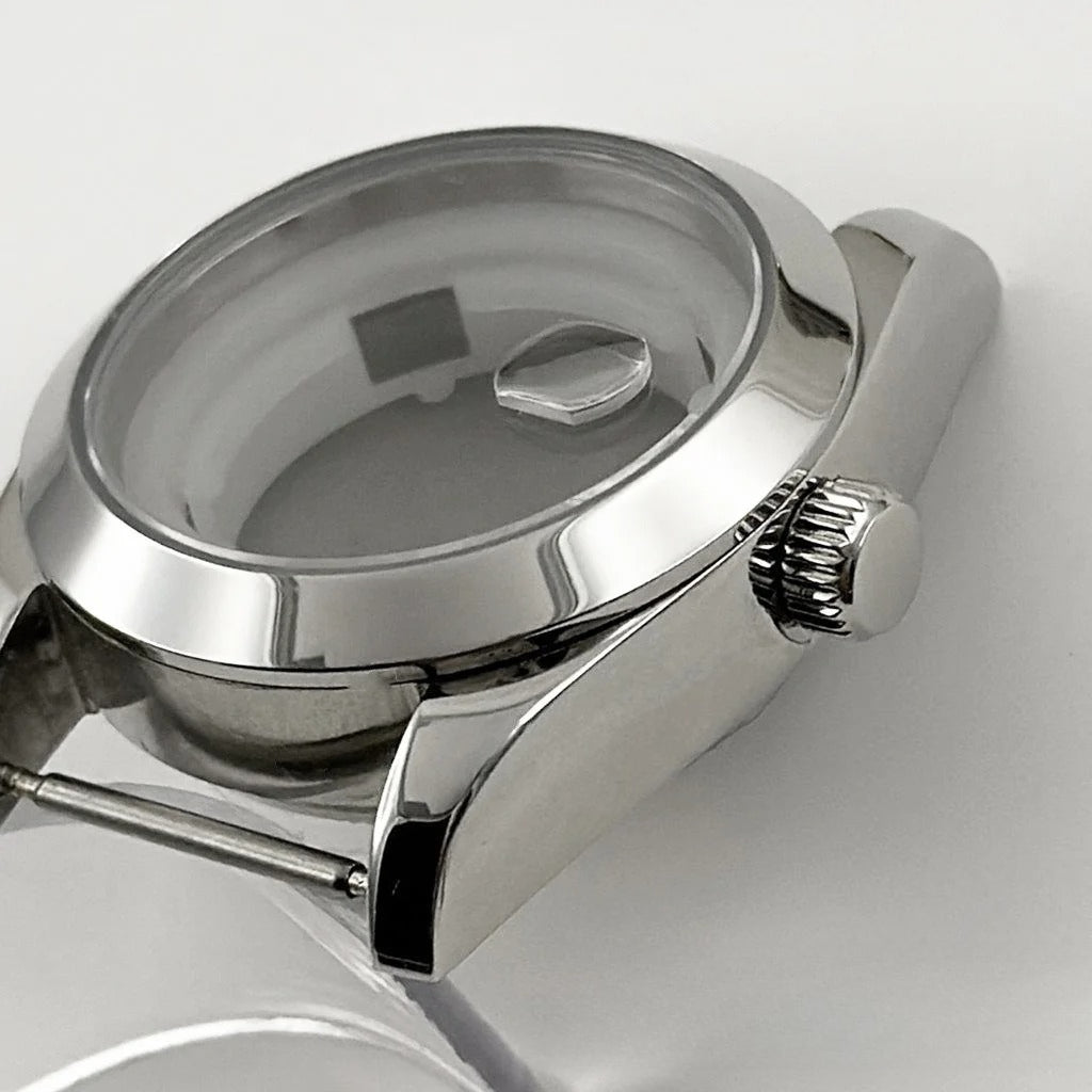 31MM Ladies Round Polished Fluted Bezel Sapphire Crystal Watch Case for NH05/06