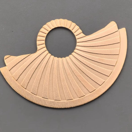 Rotor en métal à onde oblique rose doré, poids oscillant superposé, adapté au mouvement NH35 NH36