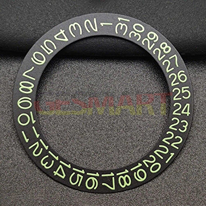 Black date disk overlay with green numbers for NH35 NH36 watch movements.