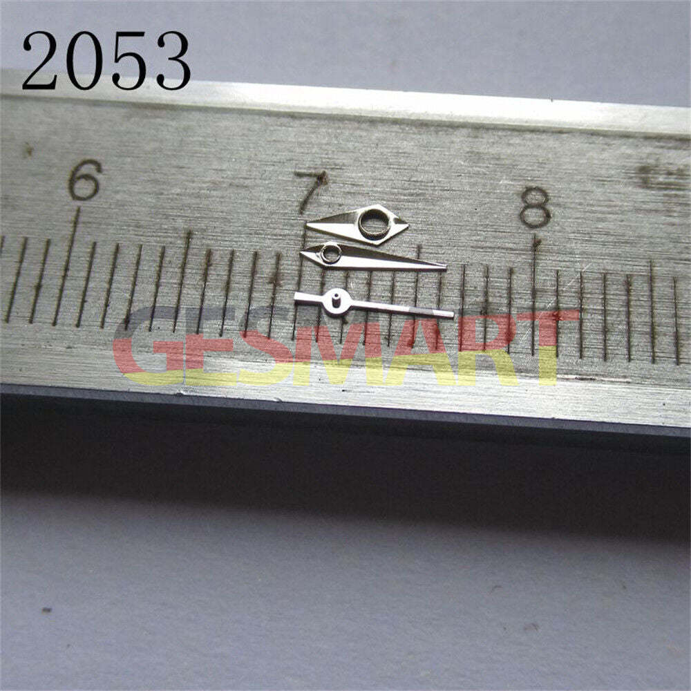 Aiguilles de montre en forme de flèche argentée pour mouvements Miyota 2035, 2115, 2105 et 2305