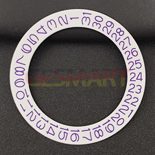 Purple date disk overlay for NH35 NH36 watch movement, enhancing customization and style.
