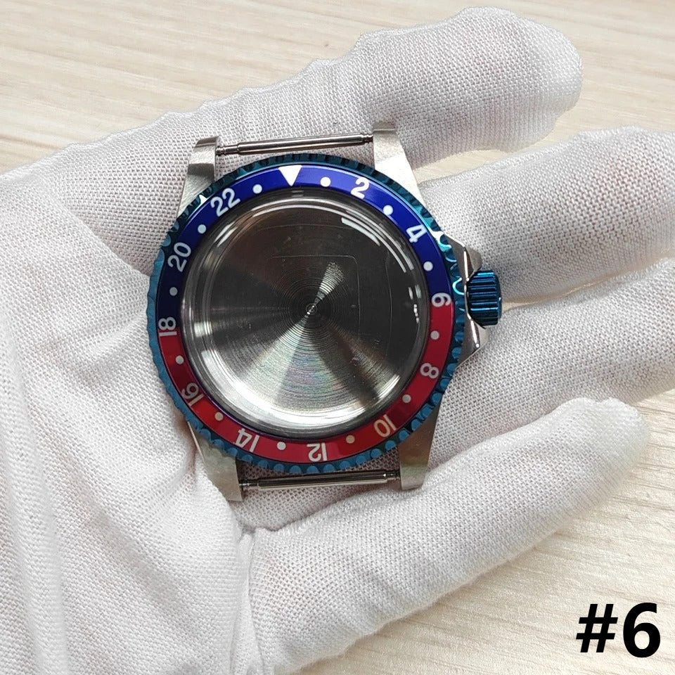 39.5mm Stainless Steel Watches Case with Bezel & Acrylic Glass for NH35 NH36