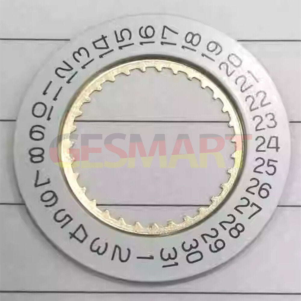 White date disk wheel for Ronda 5040D and 5030D watch movements, date display at 4 o'clock.