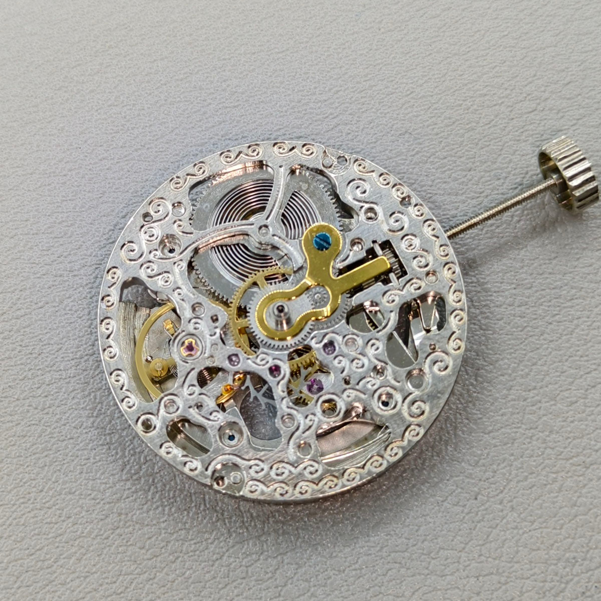 Hangzhou 2189 Automatic Mechanical Movement 3 Hands Hollow Silver