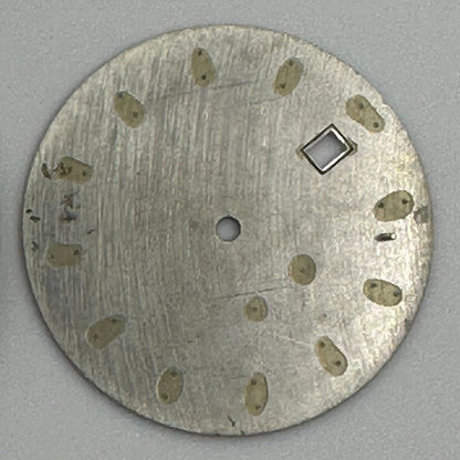 34mm Silver Datejust watch dial with green lume, silver trim for 8215 8200 movement