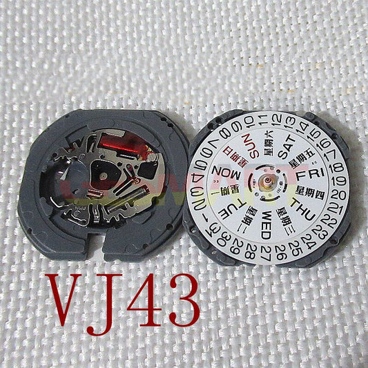 Hattori Epson TMI VJ43 quartz watch movement, precision Japan-made mechanism for accessories.