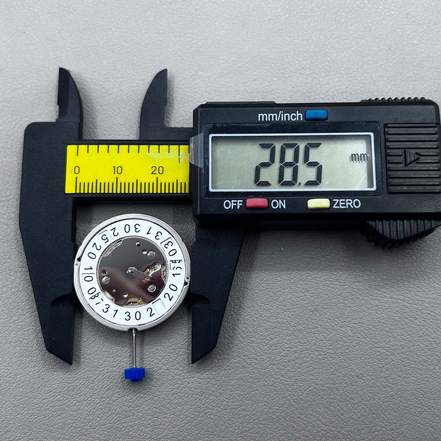Swiss Ronda 4120B quartz watch movement by Ronda, precise and reliable timekeeping component.