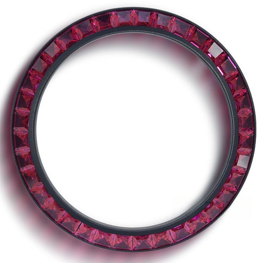 Daytona T-Shaped Square Moissanite Inclined Purple Watch Bezel