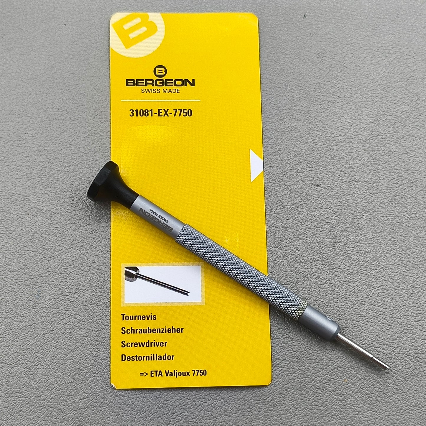 Swiss Bergeon 31081-EX-7750 Screwdriver CALIBRE ETA VALJOUX 7750