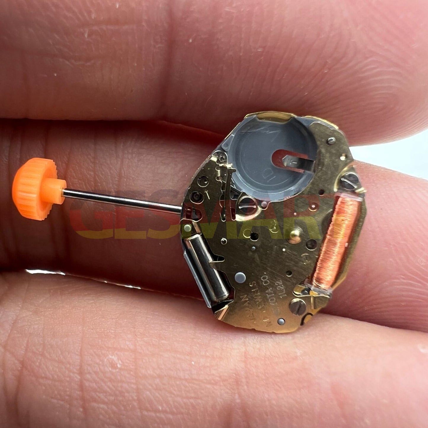 Miyota 1L22 Japan quartz movement with 2 hands, no calendar, precise watch accessory for repairs.