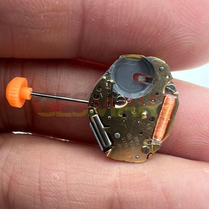 Miyota 1L22 Japan quartz movement with 2 hands, no calendar, precise watch accessory for repairs.