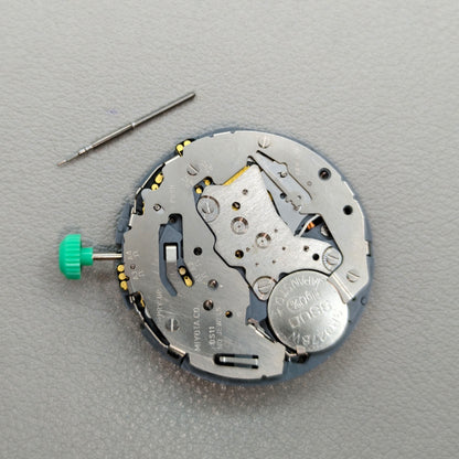 Japan Miyota OS11 0S11 Quartz Movement Black Disk Wheel Date@4