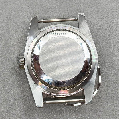 39MM Stainless Steel Silver Watch Case Sapphire Glass Solid Bottom for NH35 NH36 4R