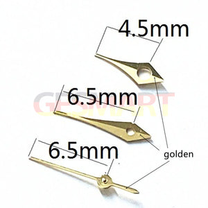 6.5mm Pointed Golden Trim Watch Hands for Miyota 2315 2035 2036 2115 2305