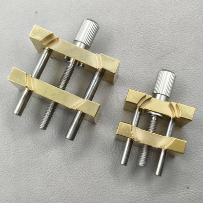 2 PIECES Watch Movement Holder Clamp Vise Copper Vintage Repair Tool
