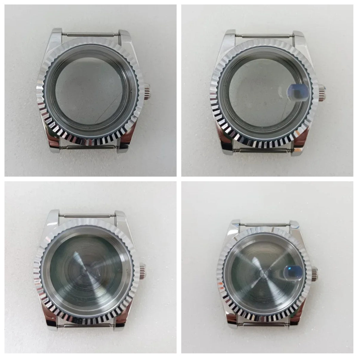 36mm Toothed Ring Stainless Steel Watch Case Sapphire Glass for NH35/NH36/4R