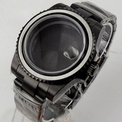 40mm Sapphire Glass Black PVD Watch Case fit NH35 NH36 Miyota 8215 2813 ETA2824