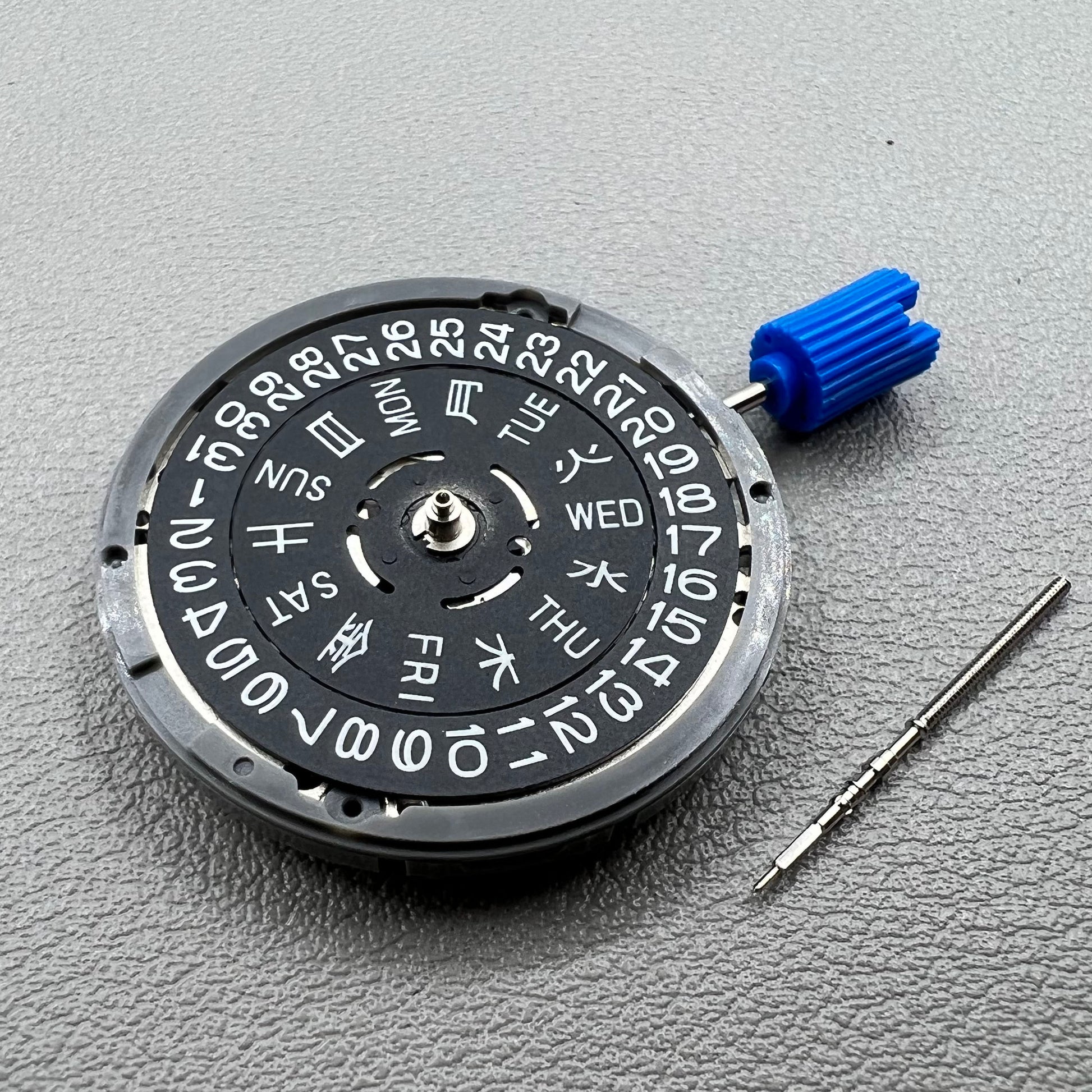 Black Blue Lume watch accessory showcasing Miyota NH36A automatic movement with 3.0 crown position.