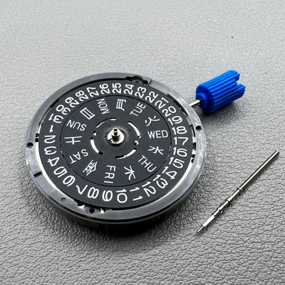 Black Blue Lume watch accessory showcasing Miyota NH36A automatic movement with 3.0 crown position.