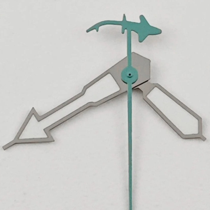 Shark Second Hands Green Luminous Watch Hands for NH34/35/36 NH38 NH39 NH70 NH72