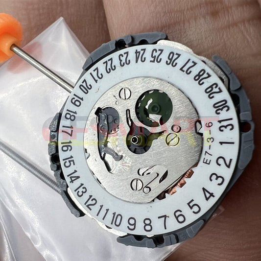 Miyota 1N12 quartz movement with date display at 3/6, Japan-made watch part for precise timekeeping
