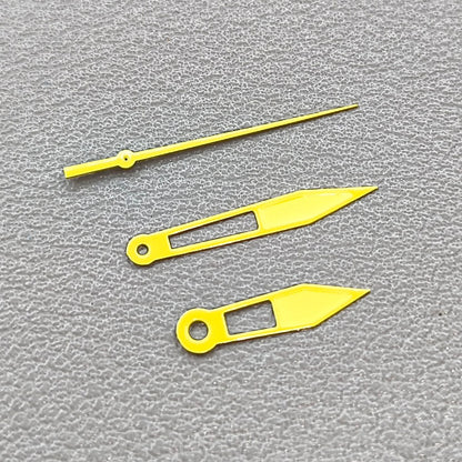 2 Sets Yellow Trim Hollow Arrow Hands for Miyota 2315 2035 2036 2115 2305 Movement