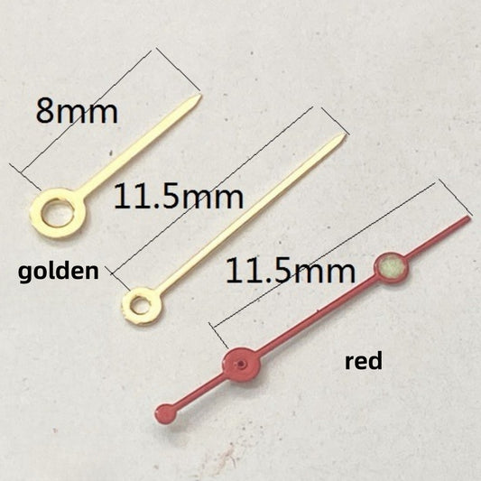 Aiguilles de seconde montre rouge doré 11,5 mm pour mouvement à quartz Ronda 515