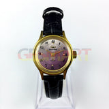 Round Case 3 Hands Purple Background Zhufeng Manual Mechanical Ladies Watch