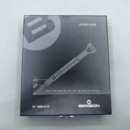 Swiss Bergeon 7899-A10 Set Of 10 Ergonomic Screwdrivers Ø0.50mm-Ø3.00mm