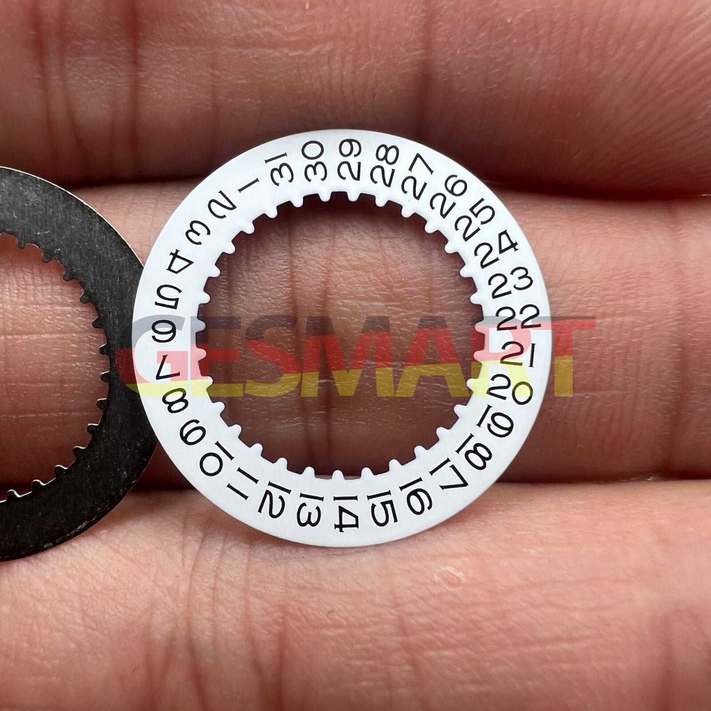 White date disk wheel by RLX, compatible replacement part for 3235 watch movement accessories.