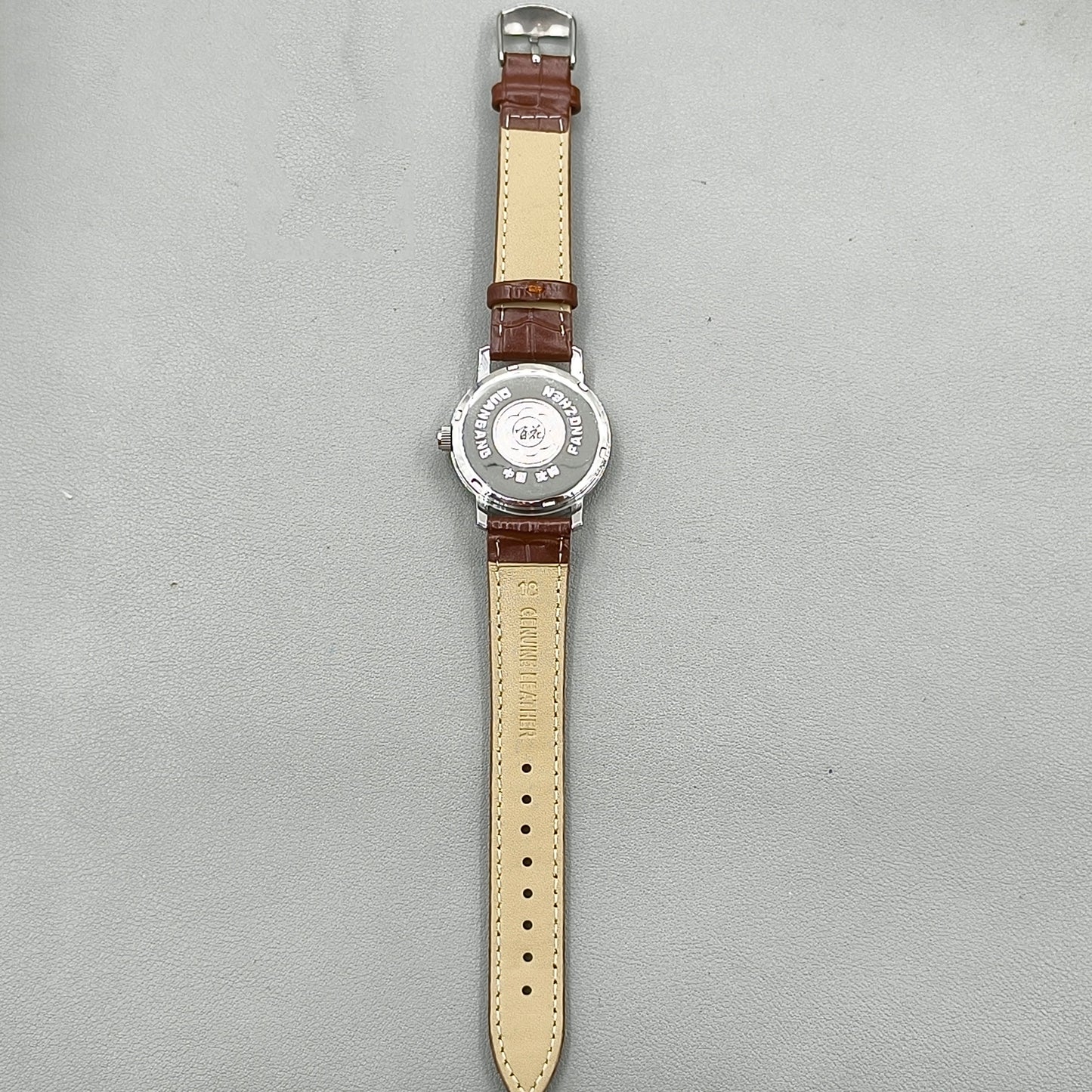 37mm China Baihua Silver Dial Shock-Resistant Manual Mechanical Watch 19 Jews