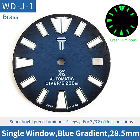 Gradient Blue 28.5mm Watch Dial Fit For Skx007 Skx009 Sprd NH35 NH36 Movement
