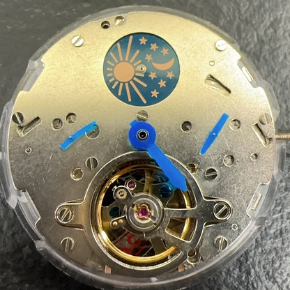 Shanghai LB20 Schwungrad 6 Zeiger Mechanisches Uhrwerk Mondphase bei 12