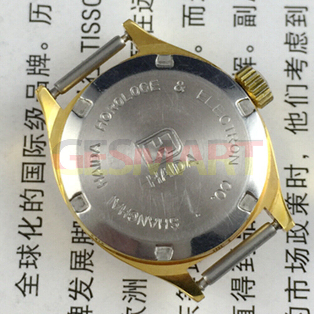 HAIDA Manual Mechanical Lady Watch Golden Nail 17 Jews Yellow Dial Square Case