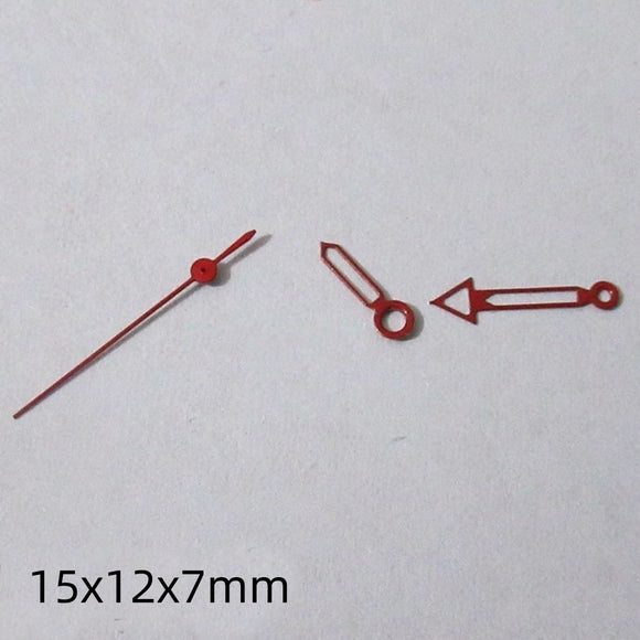 15mm Red Trim Watch Hands Set for Miyota 2035 2115 2105 2305 Movement