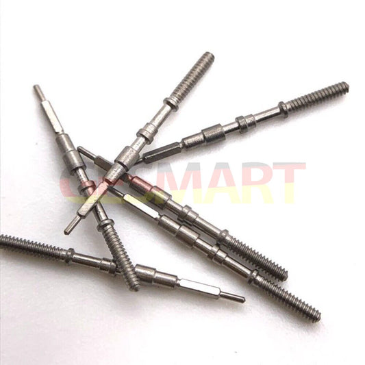 Watch winding stems compatible with 7S26 7S36 movement, durable replacement parts for watch repair.