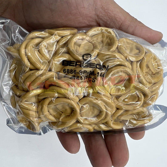 Bergeon 6886-SP-M Gummi-Fingerschutz-Fingerhut-Schutzhüllen, 144 Stück 